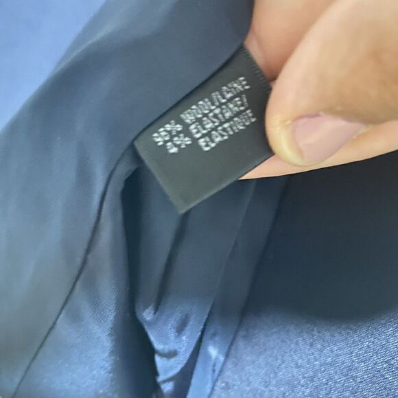 Lafayette 148  Navy Blue Blazer Jacket Size 10 Button Closure Dress Up - Picture 9 of 11